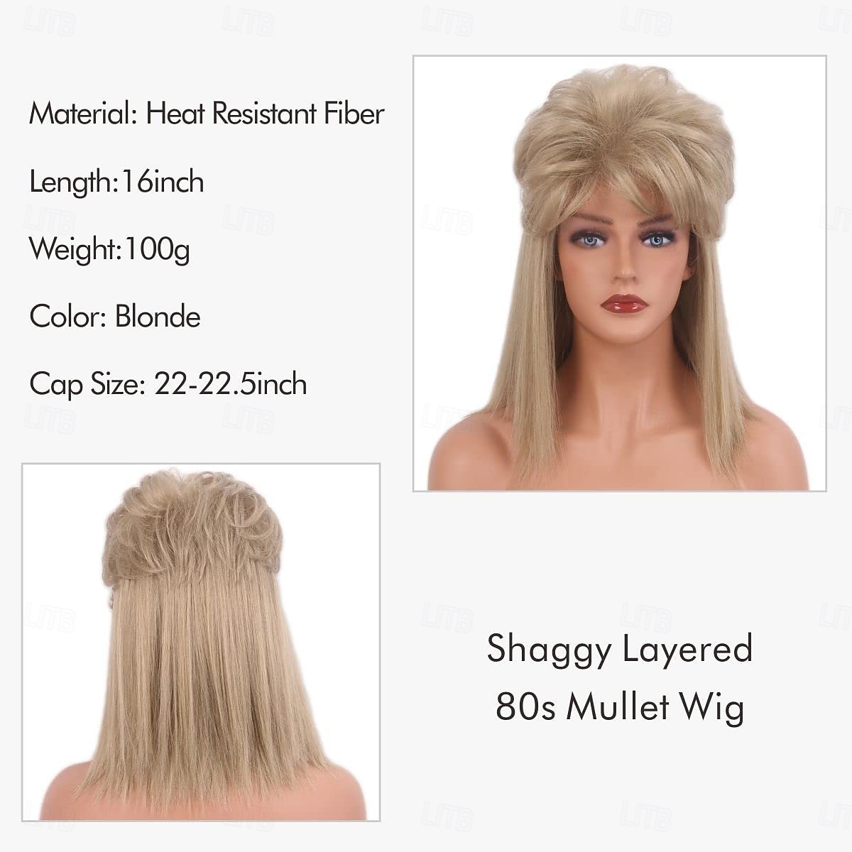 80s  Wig with Bangs for Women Mullet Disco Mens Womens Wig Long Curly Women Wigs for Man Lady Ladies Hippie Rocking 80s 90sThem Party Cosplay Costume Heat Resistant Hair For Carvinal Halloween Wigs 2026 - $17.99 –P4