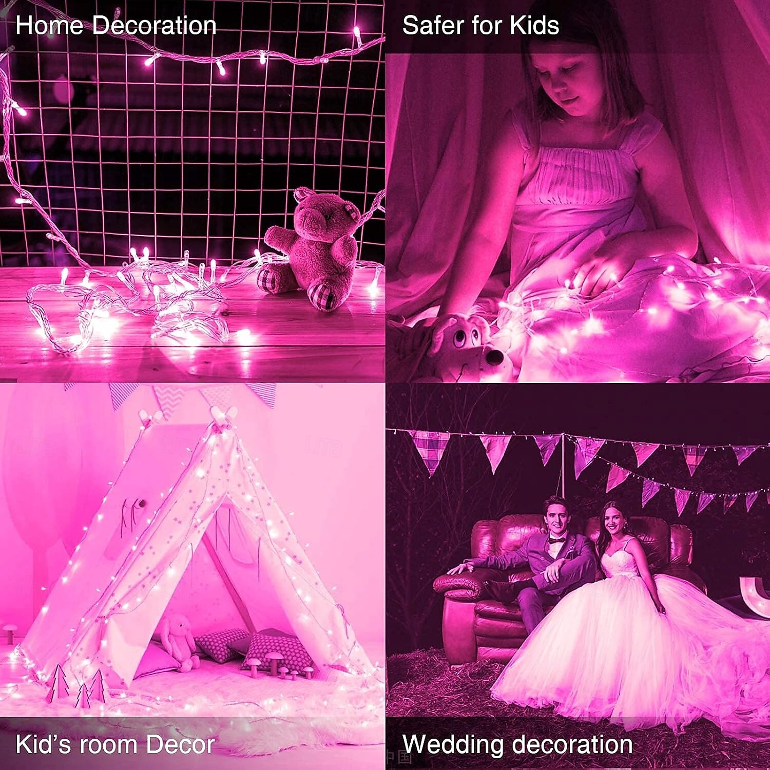 50m/100m Red & Pink LED String Lights, 400/800 LEDs EL 5mm Fairy Lights for Valentine's Day Holiday Party Décor 1 Set 2025 - $63.99 –P11