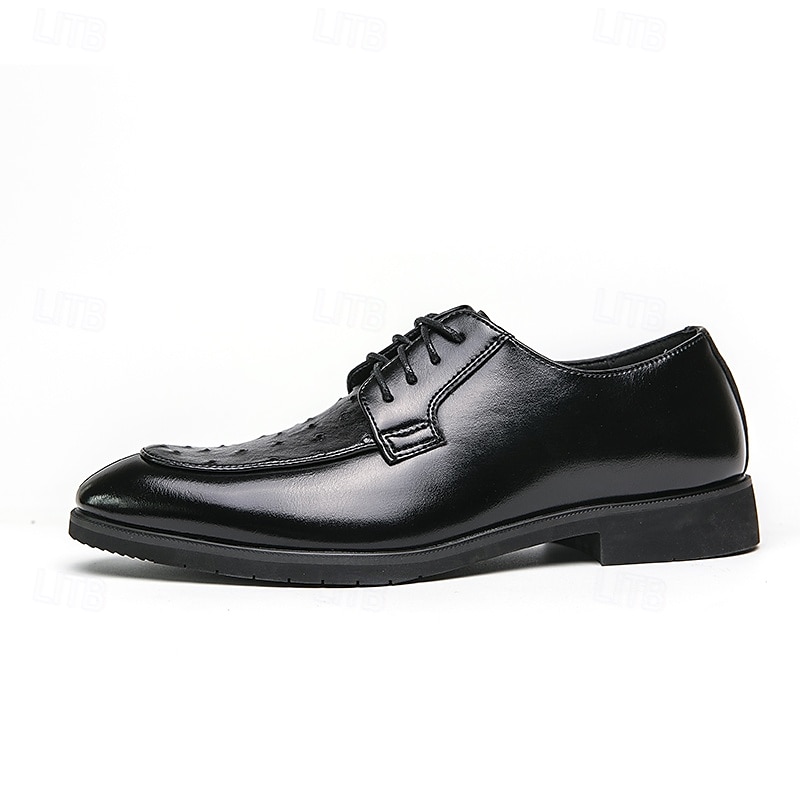 eleganti scarpe oxford in similpelle marrone con punta traforata per uomo | perfette per matrimoni, affari e occasioni formali del 2025 a $54.99 –P6