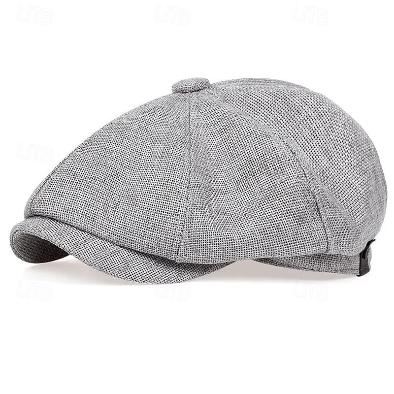Herr Platt mössa Ascot hatt Newsboy hatt Svart Brun Polyester Mode Ledigt Gata Dagligen Slät Andningsfunktion 2025 - $13.99 –P3