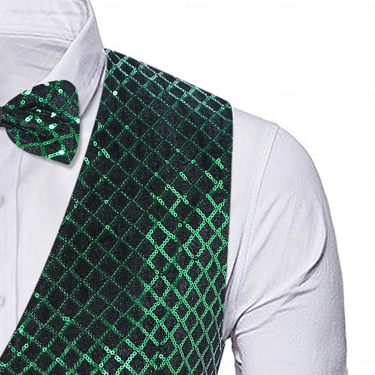 Retro Řvoucí 20s 20. léta 20. století Kamizelka Vesta Motýlek Velký Gatsby Gentleman Flitry Retro Pánské Vánoce předvečer Všech svatých Karneval Výkon loučení se svobodou nevěsty Festival Dospělé 2025 - $32.99 –P10