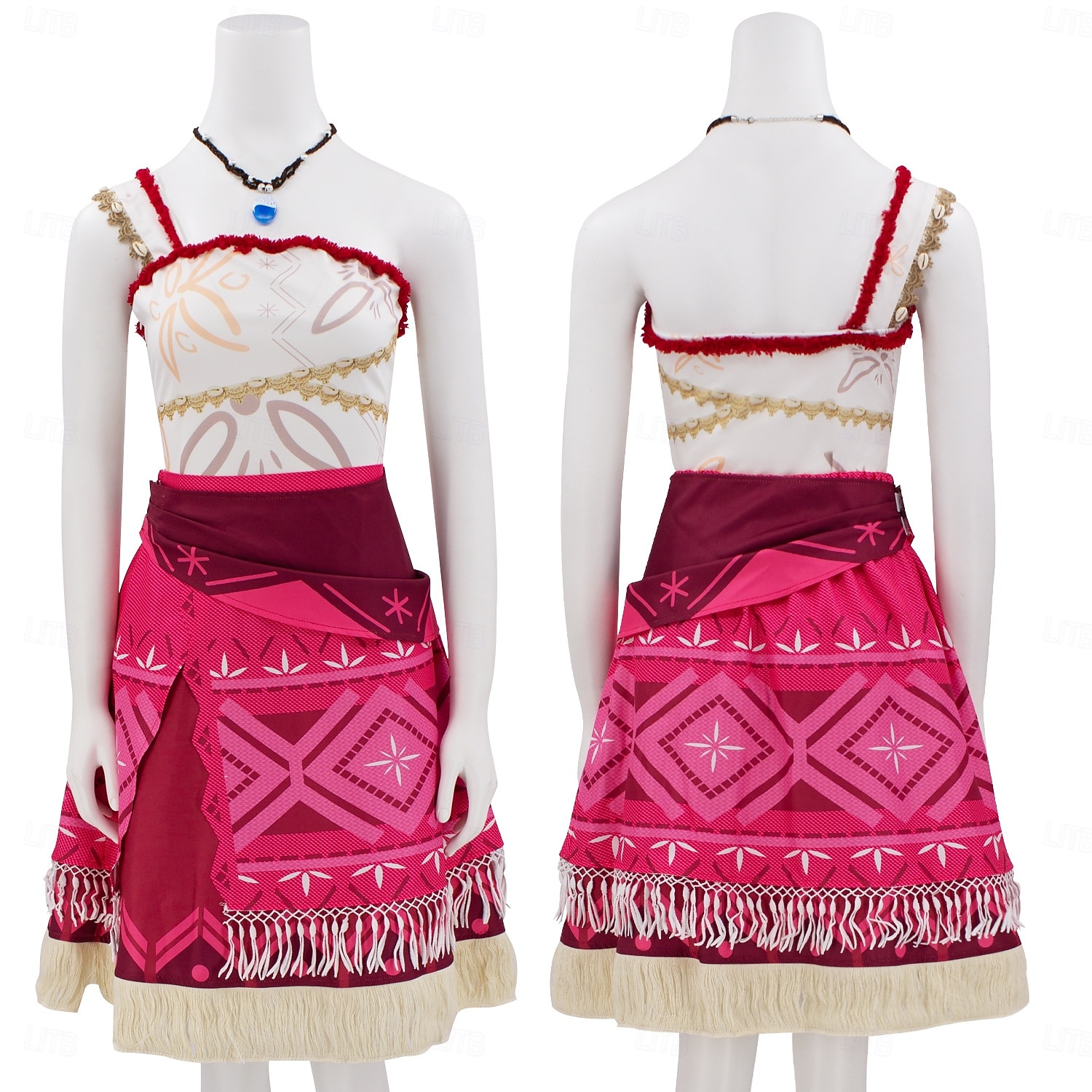 Moana Principessa Moana Vestito Collana Costume Costume di Carnevale Costumi a Tema Film e TV Cosplay di film for Per donna Adulti Halloween Carnevale Performance Feste Spiaggia del 2025 a $58.99 –P1
