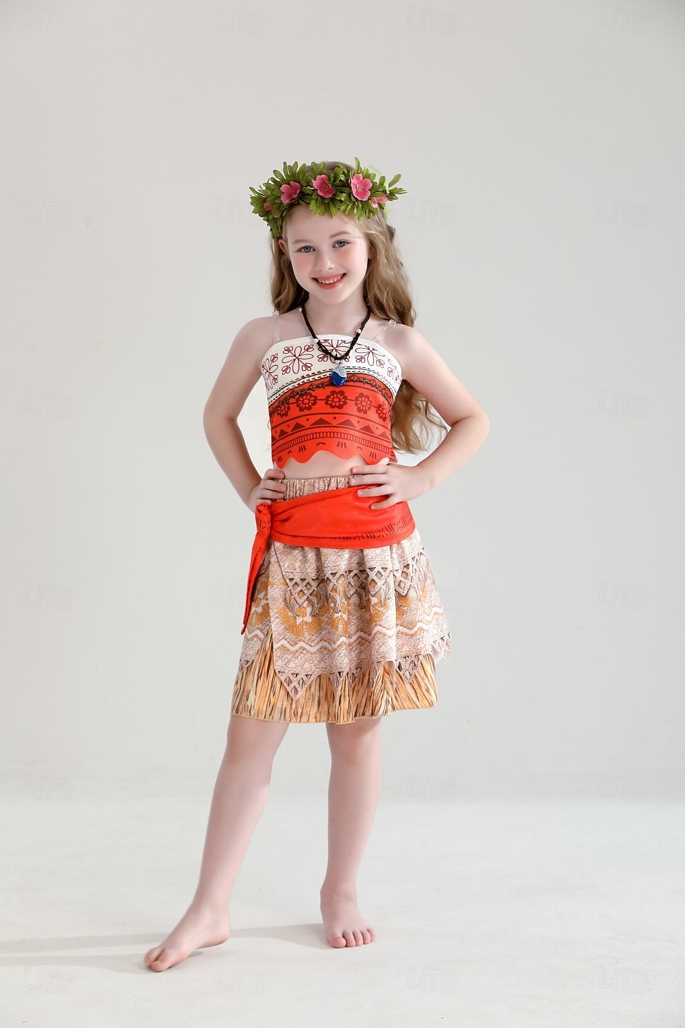 Princesa Moana Falda Parte superior del tubo Disfraces con temática de películas y televisión for Chica Niños Carnaval Día del Niño Playa Fiesta Cumpleaños 2026 - $33.99 –P11