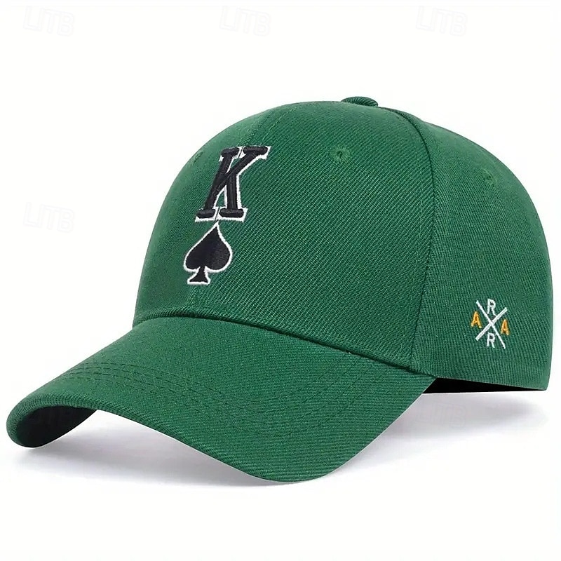 Herren Cap Basecap Sonnenhut Kappe Schwarz Rote Acrylfasern Bestickt Modisch Brautkleider schlicht Strasse Täglich Poker Einstellbar Sonnenschutz Atmungsaktiv 2025 - $10.99 –P1