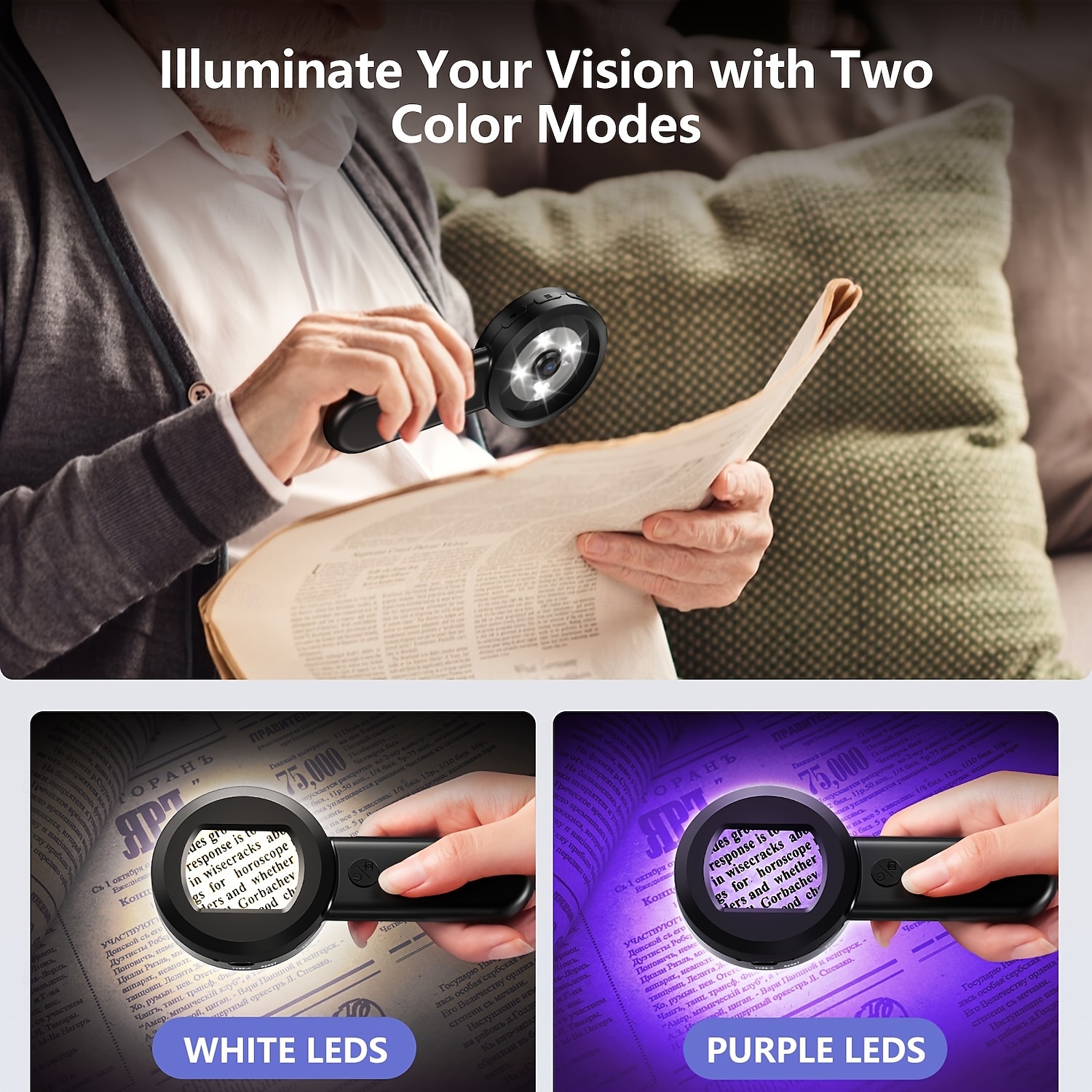 Digital Microscope 100X Coin Microscope with 2-inch Screen Magnifying Glass with Light White & UVWindows Compatible 2025 - $54.99 –P1