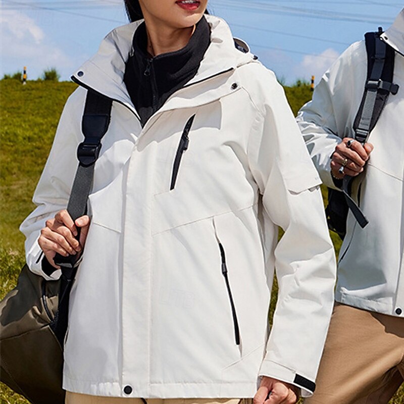 Mulheres Jaqueta Softshell Jaqueta de Trilha Inverno Ao ar livre Térmico / Quente Forro de Velocino A Prova de Vento Impermeável Jaquetas 3-em-1 Jaqueta de Inverno Jaqueta corta-vento Viajar Cinzento de 2025 por $92.99 –P9