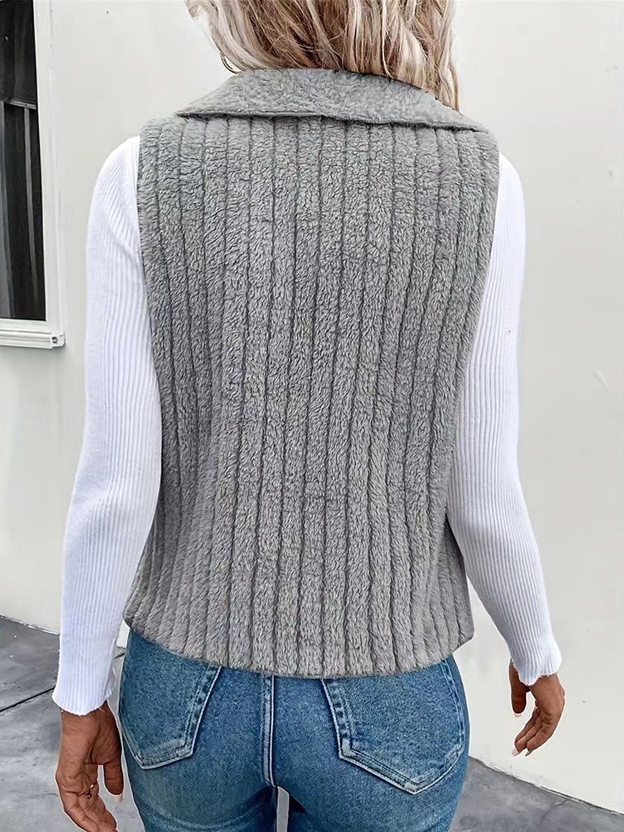 Femme Veste décontractée Extérieur Patchwork Couleur unie Coupe Vent Mode Standard Vêtements d'extérieur Sans Manches Automne gris rosé pâle S de 2025 ? $22.99 –P6