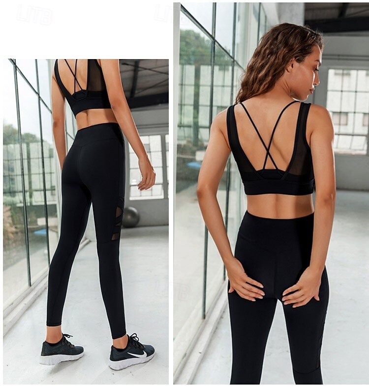 Damskie Spodnie do jogi Legginsy do jogi Niejednolita całość Podstawowy Wyszczuplenie brzucha Podnoszenie pośladków Wysoka talia Joga Trening w siłowni Pilates Legginsy 3/4 Rajstopy Moda Czarny 2025 - $12.99 –P2