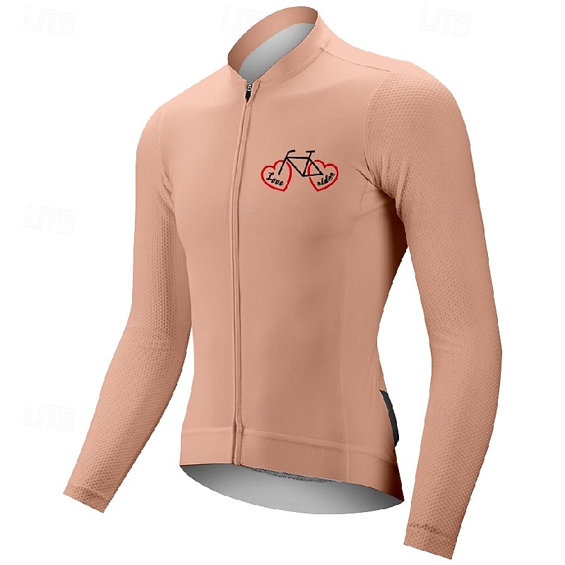 Herr Cykeltröja Grafisk Bokstav & Nummer Långärmad Cykel T-shirt Tröja med 3 bakfickor Bergscykling Snabb tork Anatomisk design Uppsugande Andningsfunktion sporter Mörkrosa Vit Rosa Kläder 2025 - $28.99 –P6