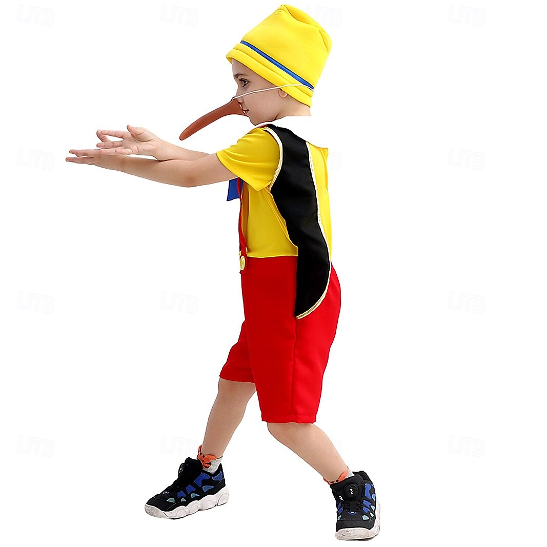 Costum de petrecere Pinocchio Costume film / teme TV Pentru copii Băieți Halloween Carnaval Performanță Scenă Îmbrăcați-vă 2026 - $35.99 –P9