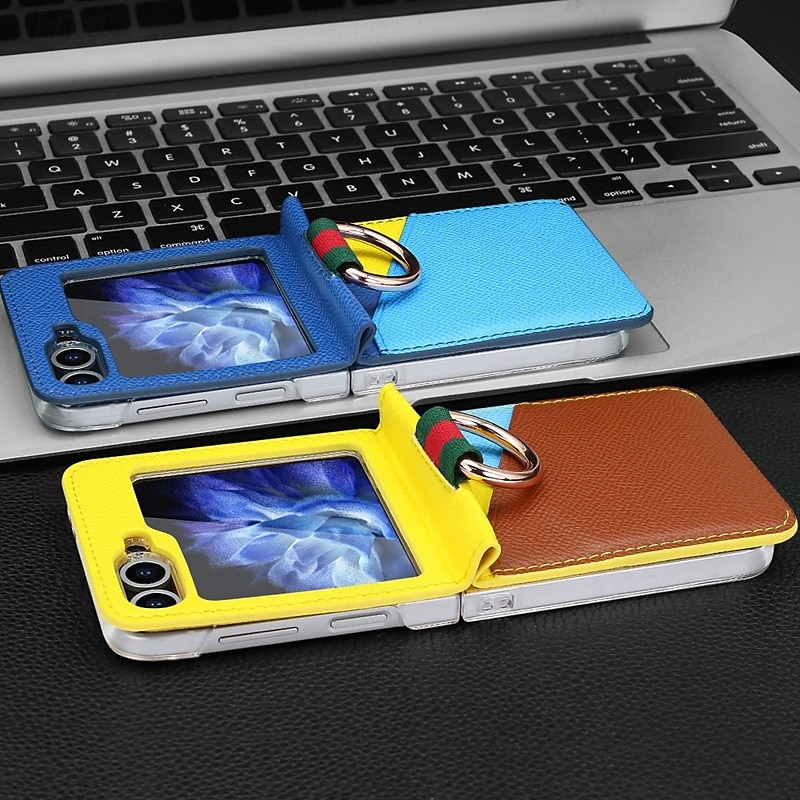 τηλέφωνο tok Για Samsung Galaxy Z Flip 6 Z Flip 5 Z Flip 4 Z Flip 3 Πίσω Κάλυμμα Υποδοχή κάρτας Δαχτυλίδι πόρπη Ανθεκτική σε πτώσεις Ρετρό TPU PU δέρμα 2025 - $16.99 –P4