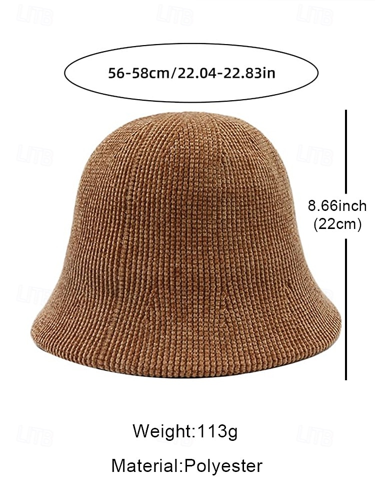 Women's Knitted Bucket Hat, Soft Warm Winter Hat for Casual Outings and Travel 2025 - $14.99 –P6