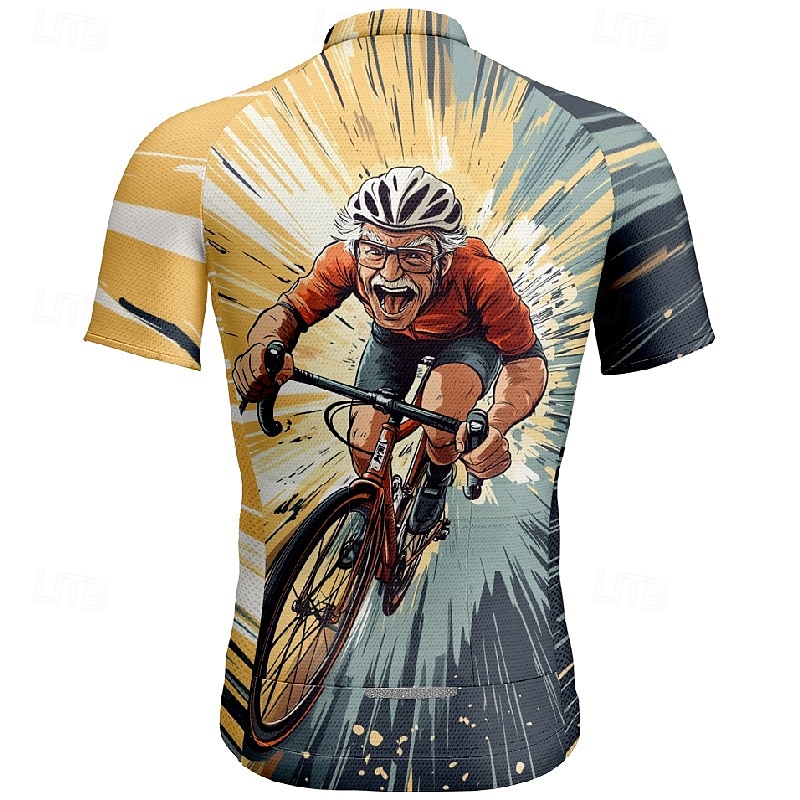 Муж. Велокофты Графика С короткими рукавами Велоспорт Футболка Футболка Джерси с 3 задними карманами Горные велосипеды Быстровысыхающий Анатомический дизайн Фитиль Дышащий Виды спорта 2026 - $30.99 –P13
