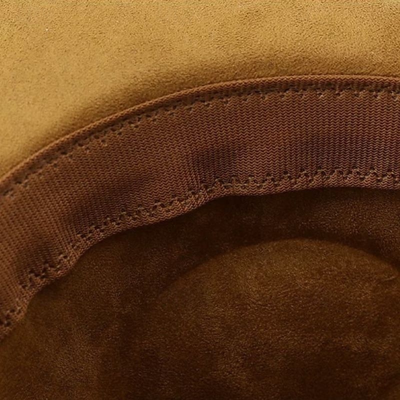 Herre Solhatt Cowboyhatt Fedora Trilby-hatt Svart Kamel Ull Gammeldags stil Mote 18. århundre delstaten Texas Daglig Temafest Ensfarget / vanlig farge Solkrem Cosplay 2025 - $22.99 –P2