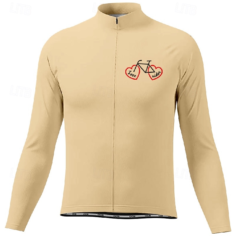 Herr Cykeltröja Grafisk Bokstav & Nummer Långärmad Cykel T-shirt Tröja med 3 bakfickor Bergscykling Snabb tork Anatomisk design Uppsugande Andningsfunktion sporter Mörkrosa Vit Rosa Kläder 2025 - $28.99 –P1