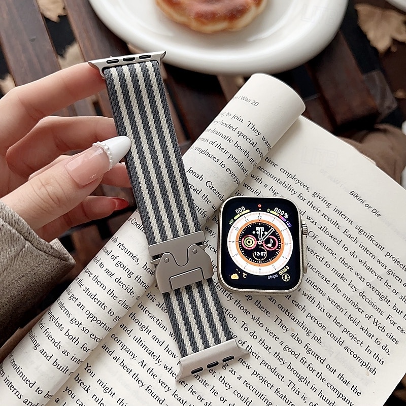Solo Loop Совместим с Ремешок для часов Apple Watch 38мм 40мм 41мм 42мм 44мм 45мм 49мм Регулируется Материал Сменный ремешок для часов для iwatch Ultra 2 Series 9 8 7 SE 6 5 4 3 2 1 2025 - $16.99 –P9