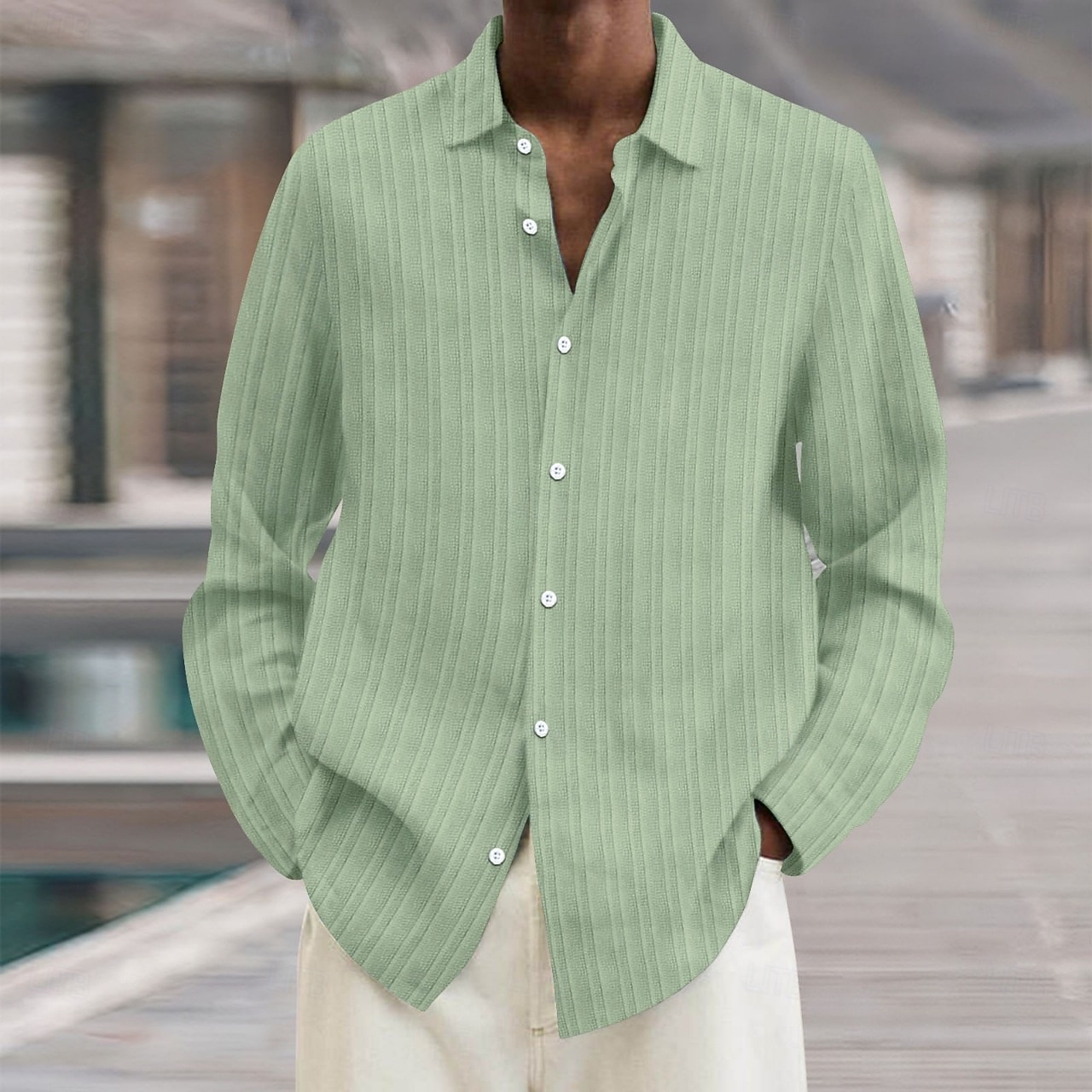 Per uomo Camicia Camicia estiva Maglietta informale Camicia da spiaggia Camicia con bottoni Cachi chiaro Nero Bianco Verde chiaro Blu marino scuro Manica lunga Tinta unica Colletto Da mare Giornaliero del 2025 a $25.99 –P11