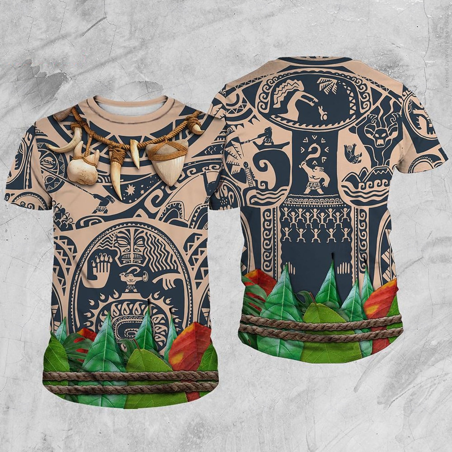 Moana Maui T-skjorte 3D Figurer Graphic Til Par Herre Dame Voksne Karneval Maskerade 3D-utskrift Fest Fritid / hverdag 2025 - $17.99 –P5