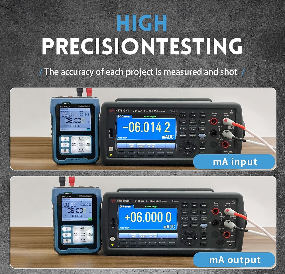 Generador de señal de corriente multifunción digital 0-10v simulador de voltaje de corriente ajustable generador de señal 4-20ma portátil 2025 - $159.99 –P4