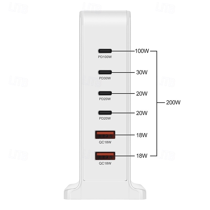 USB 3.0 Hubs 6 Ports 6-in-1 Support Power Delivery Function USB Hub with USB 3.0 Type B 5V / 3A Power Delivery For Laptop Tablet Smartphone 2025 - $63.99 –P6