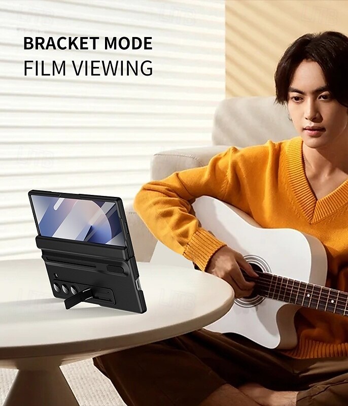 2025年 Samsung Galaxy Z Fold 6 Z Fold 5 Z Fold 4 Z Fold 3 用の電話ケース バックカバー スタンドホルダー ショックプルーフ レトロ TPU シリコン コレクション – $41.99 –P4