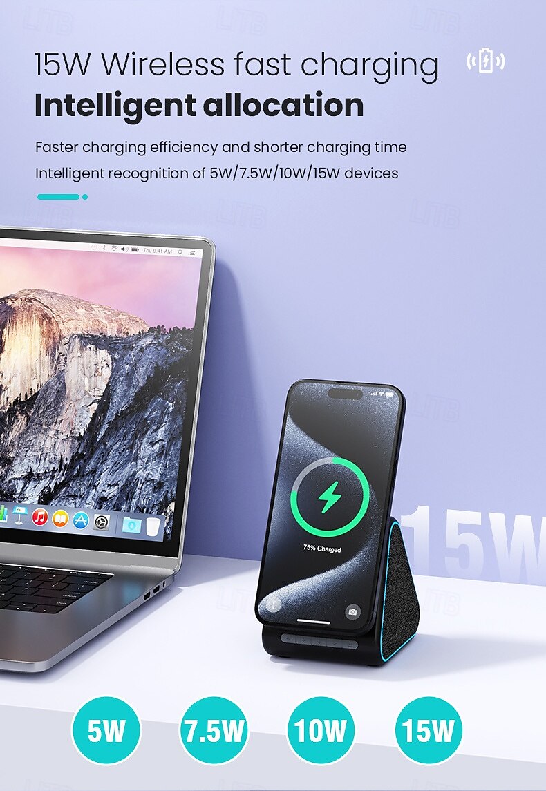 Wireless Charger Wireless Charging Station CE Certified Fast Wireless Charging Magnetic For Compatible with any wireless charging enabled devices 2025 - $37.99 –P3