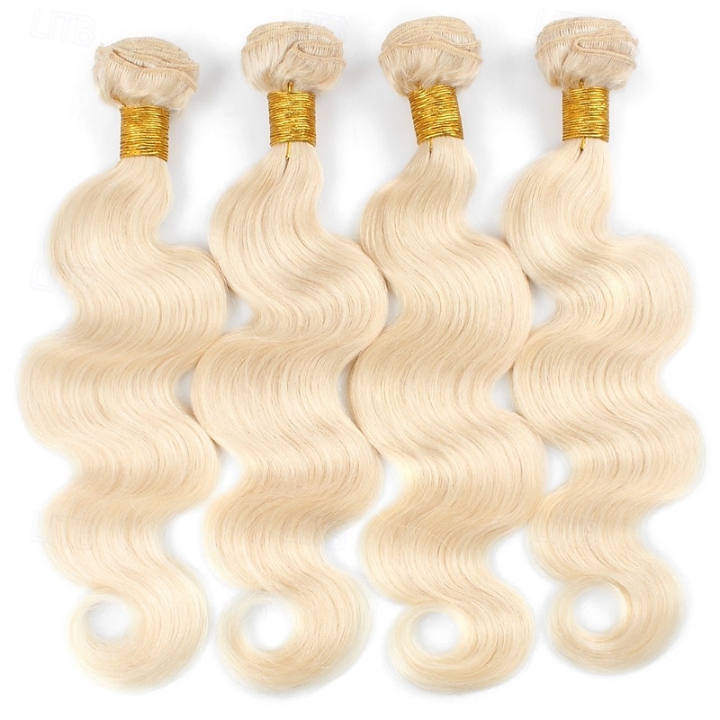 Echthaar blond 613# Körperwelle 1 Bündel 10-30 Zoll Haarverlängerungen 2025 - $71.99 –P3