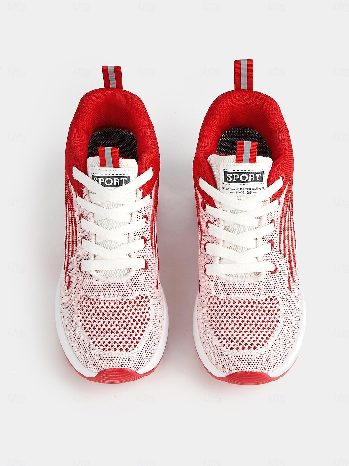 vielseitige rote Damen-Sneaker mit Luftpolstersohle für das Fitnessstudio oder Freizeitausflüge 2025 - $42.99 –P2