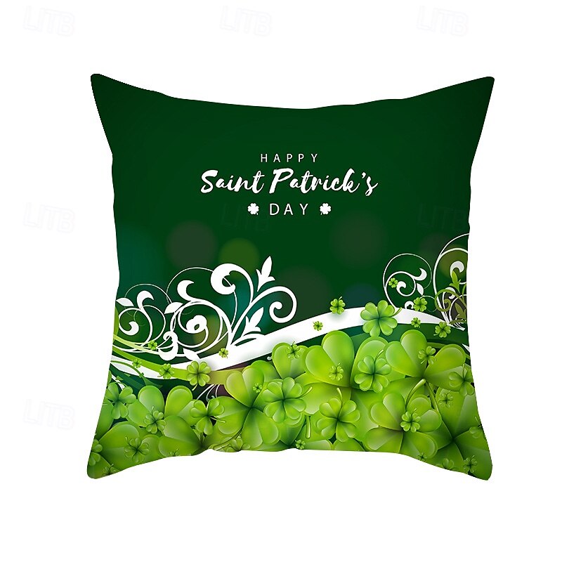 husă de perne decorativă ziua Sfântului patrick 1 bucată shamrock husă de pernă pătrată moale față de pernă pentru dormitor living canapea canapea scaun 2025 - $12.99 –P14
