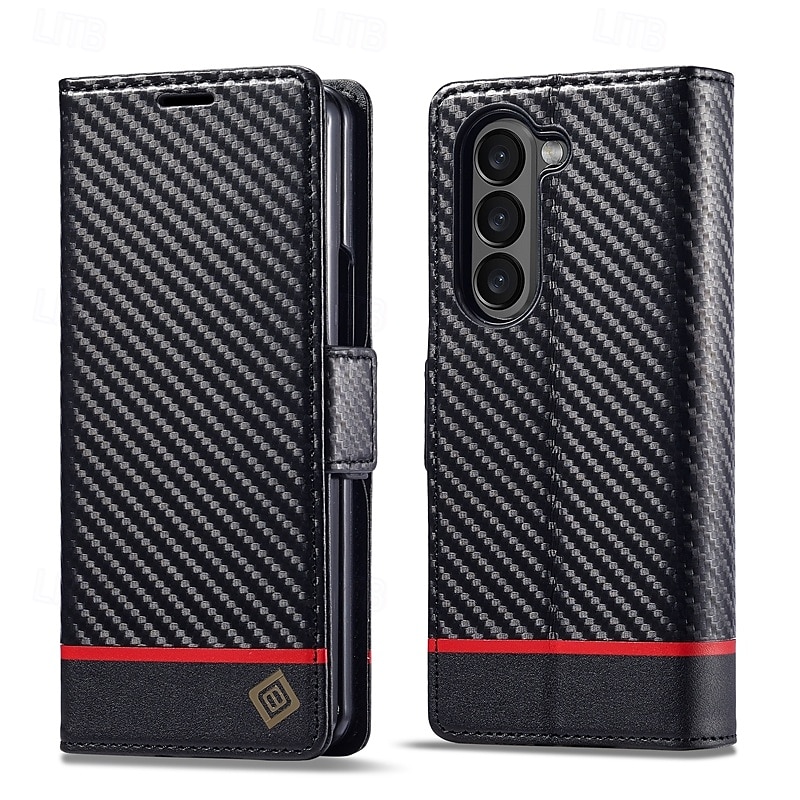 Phone Case For Samsung Galaxy Z Fold 6 Z Fold 5 Z Fold 4 Z Fold 3 Flip Cover with Stand Holder Card Slot Shockproof Retro TPU PU Leather 2025 - $17.99 –P18