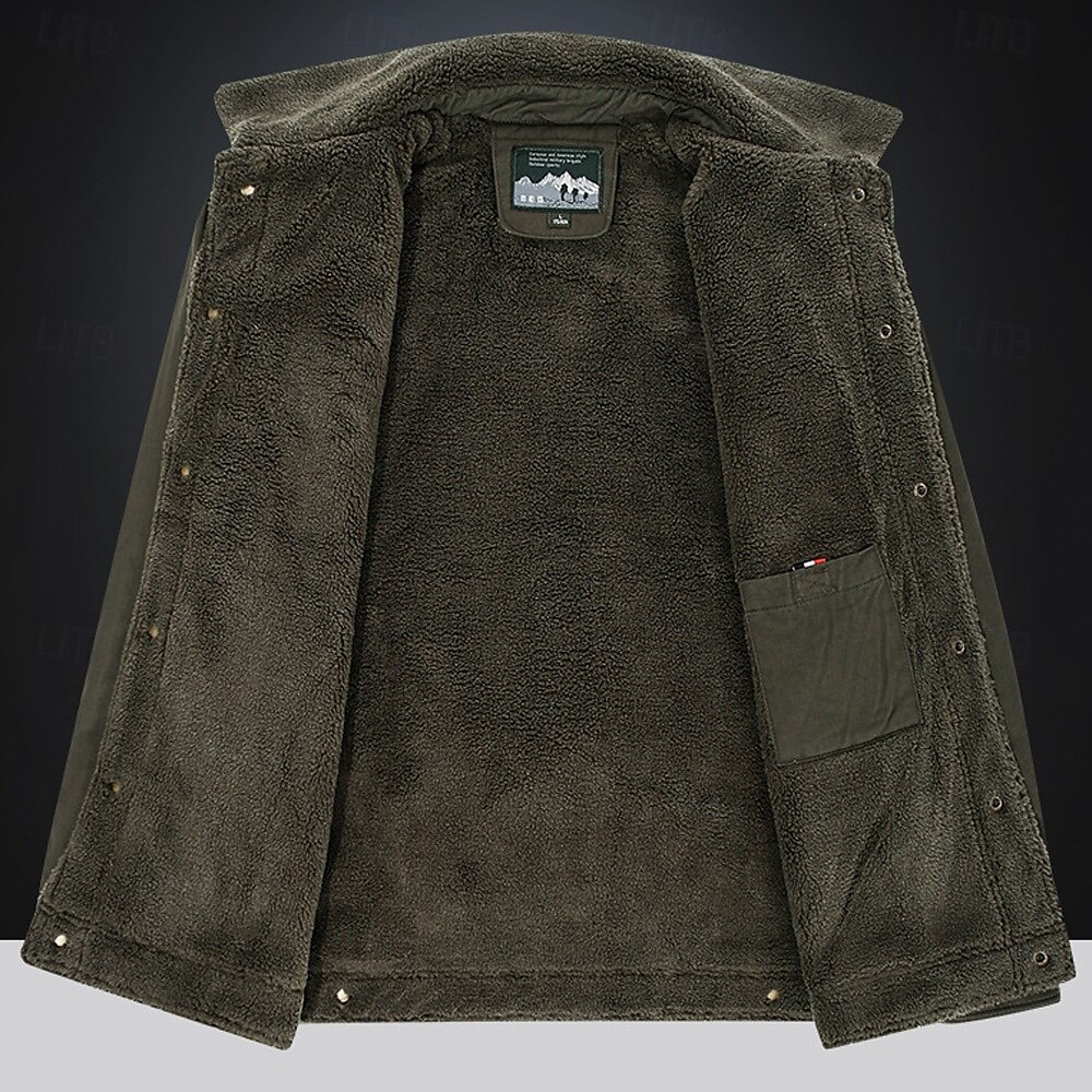 Per uomo Croce Gesù Giacca bomber Giacca in sherpa Impermeabile Anti-pioggia Resistente all'acqua Vintage Informale Giornaliero Per eventi Per uscire Tasche Autunno Inverno Collo ripiegabile Manica del 2025 a $52.99 –P5