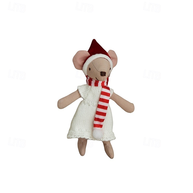 waldorf pop accessoires handgemaakte zachte baby muis meisje begeleiden lappenpoppen verjaardagscadeau gebreide pop schattige meisjes pluche pop knuffel gepersonaliseerde geweven poppenset 2025 - $31.99 –P5