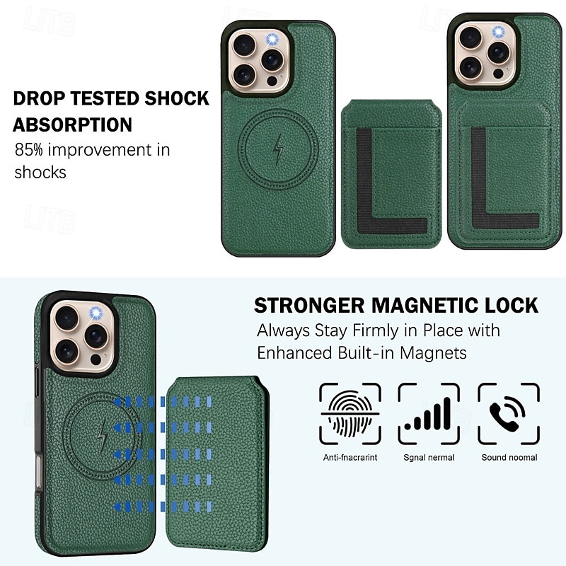 2025年 電話 ケース 用途 iPhone 16 Pro Max プラス iPhone 15 プロマックスプラス iPhone 14 13 12 11 Pro Max Plus バックカバー スタンド付き 磁石バックル ワイヤレス充電をサポート レトロ風 TPU PUレザー コレクション – $19.99 –P13