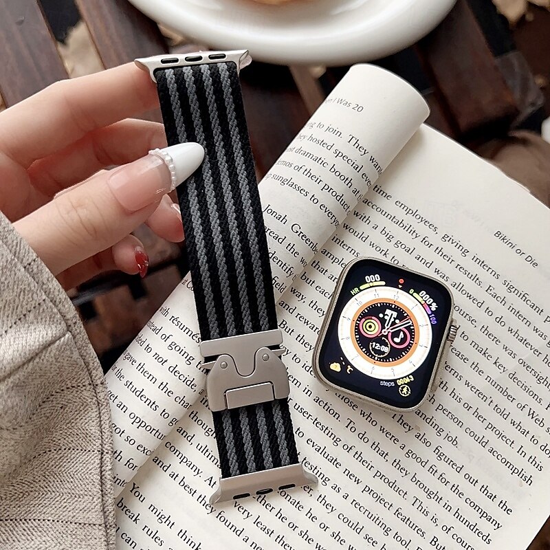 Solo Loop Совместим с Ремешок для часов Apple Watch 38мм 40мм 41мм 42мм 44мм 45мм 49мм Регулируется Материал Сменный ремешок для часов для iwatch Ultra 2 Series 9 8 7 SE 6 5 4 3 2 1 2025 - $16.99 –P11