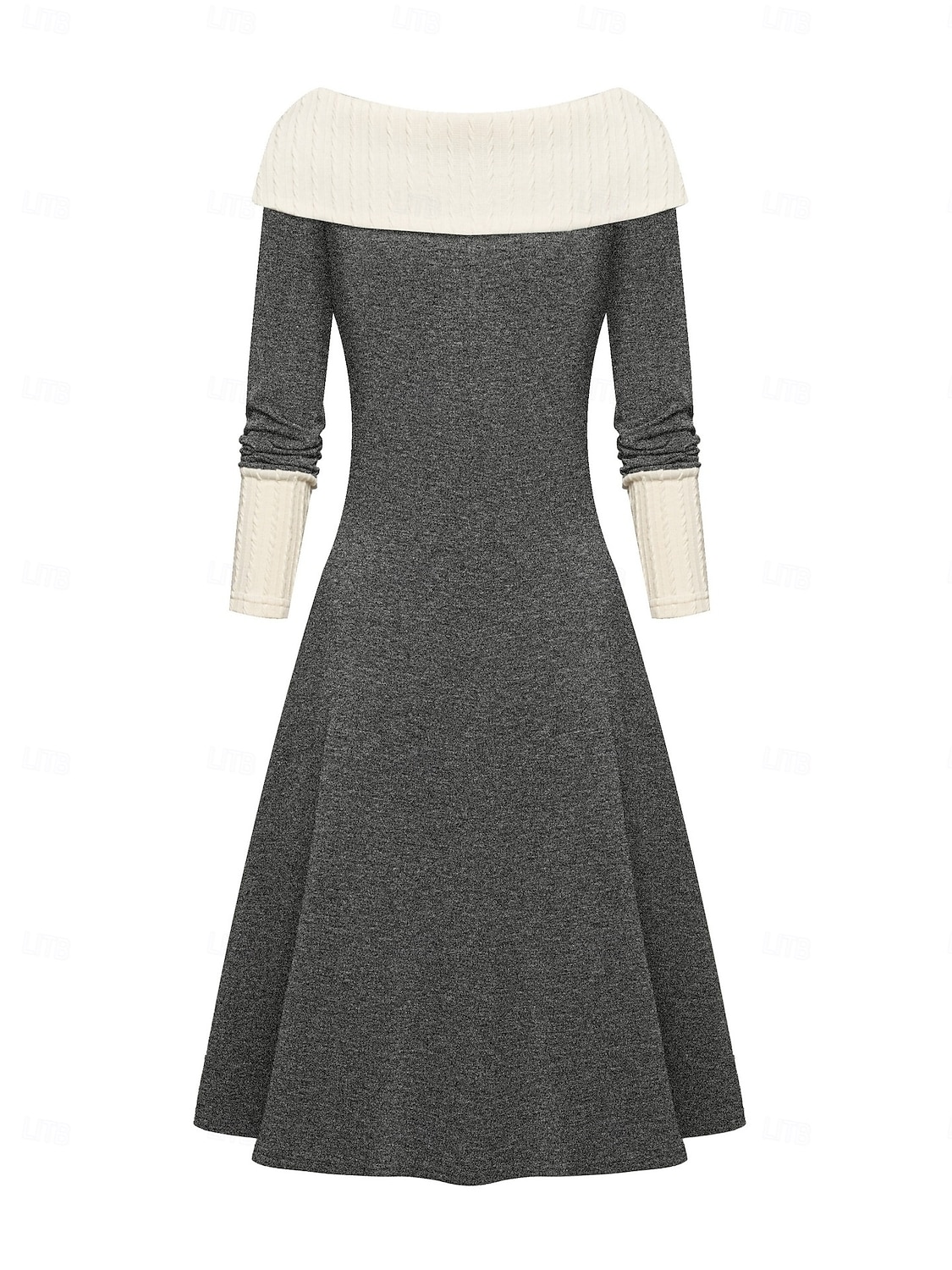 Retro / vintage 1950-tallet Punk og gotisk Kjoler Strikkekjole Flare kjole Kostyme Dame Nytt År Fest Fritid / hverdag Utdrikningslag Voksne Kjole 2026 - $26.99 –P2