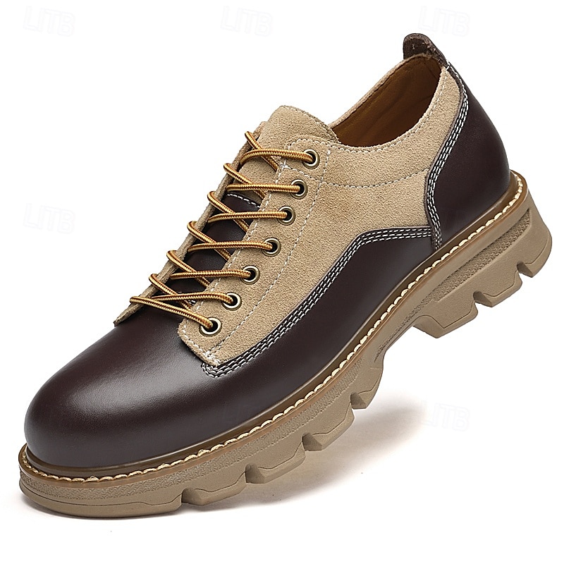 scarpe stringate in pelle sintetica e pelle scamosciata resistenti da uomo: calzature casual eleganti per l'uso quotidiano e all'aperto del 2025 a $28.99 –P1