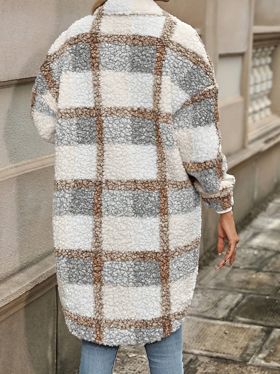 Per donna Cappotto invernale Giacca invernale Giacca in pile Giacca in sherpa Esterno Strada Giornaliero Autunno Inverno Standard Cappotto Standard Tenere al caldo Traspirante Contemporaneo Moda del 2025 a $36.99 –P2