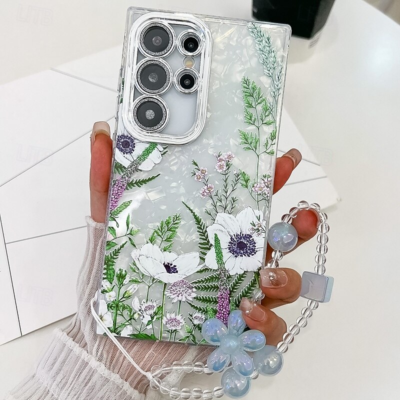 телефон Кейс для Назначение SSamsung Galaxy S24 Ultra S24 Plus S24 S24 ФЭ S23 Ultra А55 А35 А25 А15 5Г S25 Ультра Кейс на заднюю панель с ремешком на запястье Защита от удара Ретро ТПУ ПК 2025 - $15.99 –P13