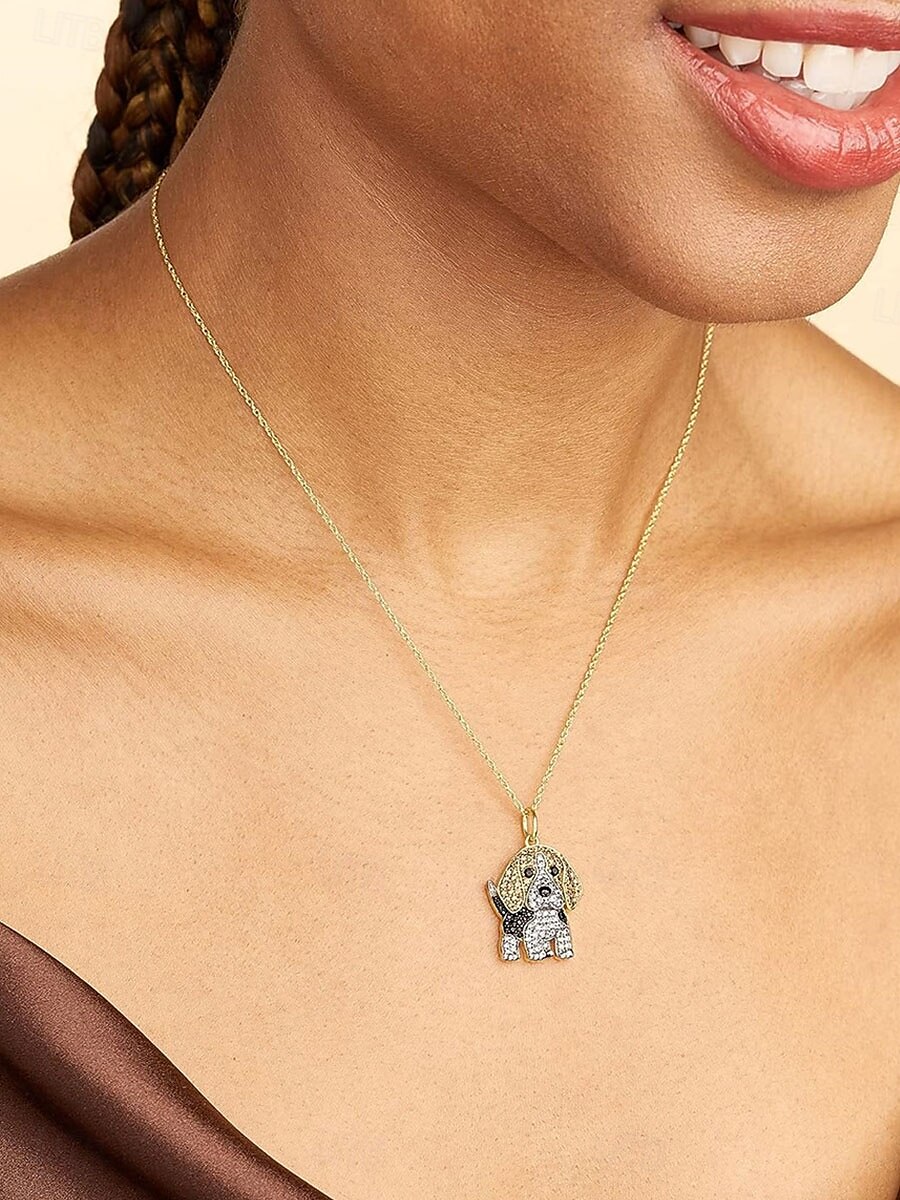 Collana Cromo Oro Per donna Di tendenza stile sveglio Classico Con animale Adorabile Di forma geometrica Collana Per Giornaliero del 2025 a $18.99 –P7
