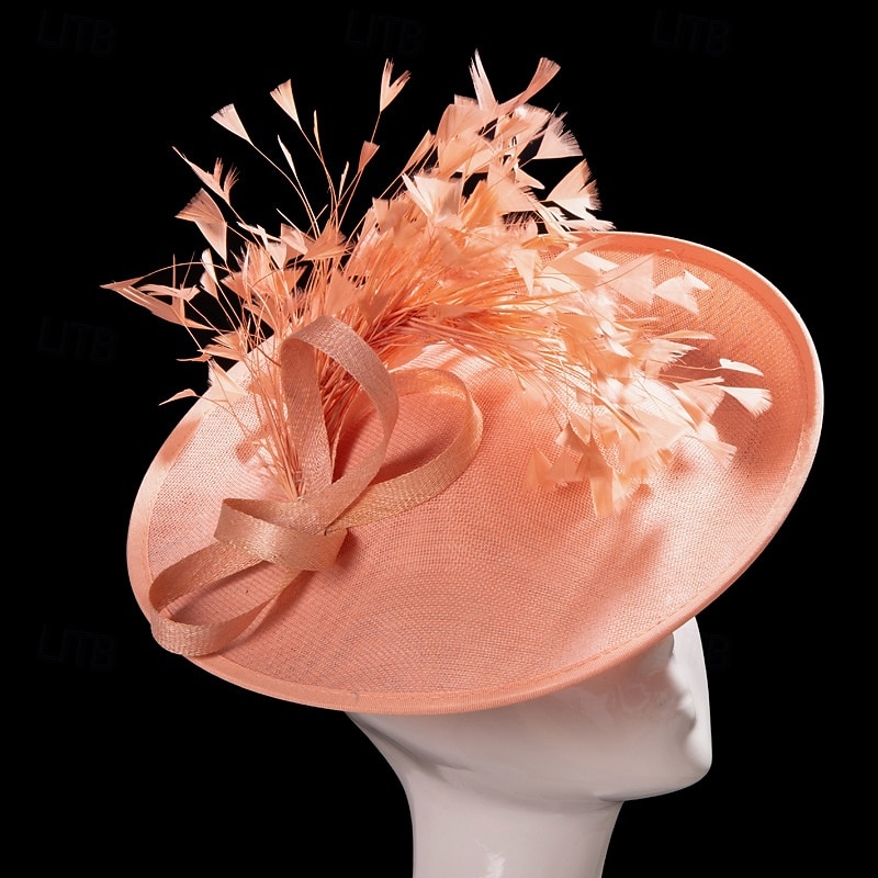 Czapki Sinamay Kapelusz Fedora Ślub Wieczorna impreza koktajl Elegancja Zabytkowe Śłodkie Z Pióro Winieta Nakrycia Głowy 2025 - $27.99 –P1