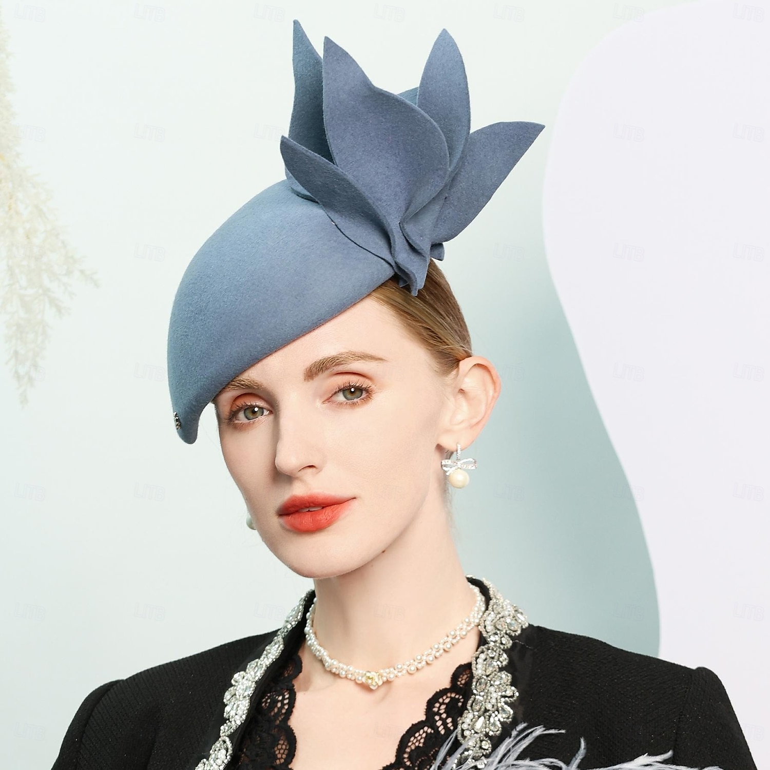 Hats 100% Wool Saucer Hat Top Hat Wedding Evening Party Elegant Wedding With Flower Pure Color Headpiece Headwear 2025 - $37.99 –P2