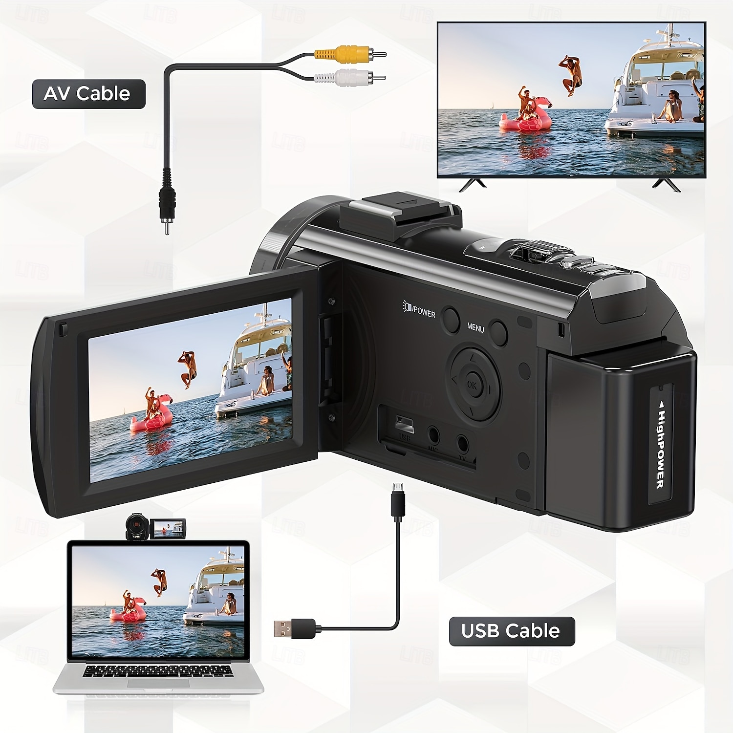16X Digital Zoom Ultra HD 30FPS Digital Video Camera Camcorder with 3inch IPS 270 Degrees Rotation Screen Remote Control and 1500mah Battery for Vlogging 2025 - $142.99 –P4