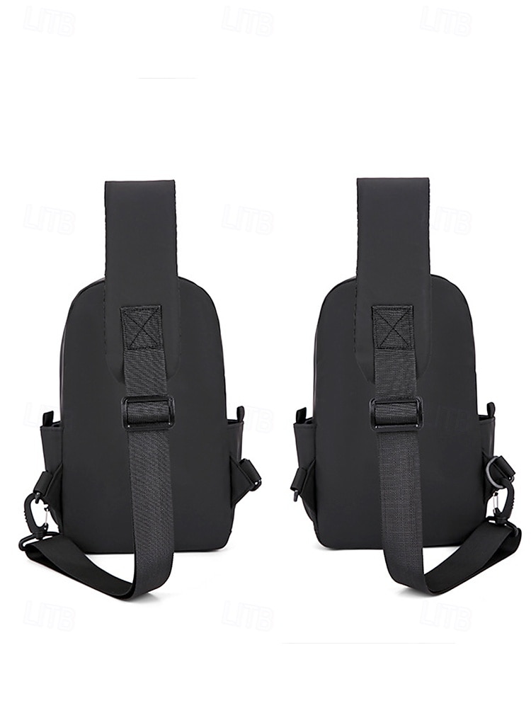 Pánské Crossbody kabelka Taška přes rameno Na rameno Nylon Venkovní Běžné / Denní Zip Více kapes Velká kapacita Lehká váha Pevná barva Černá Modrá Šedá 2025 - $19.99 –P4