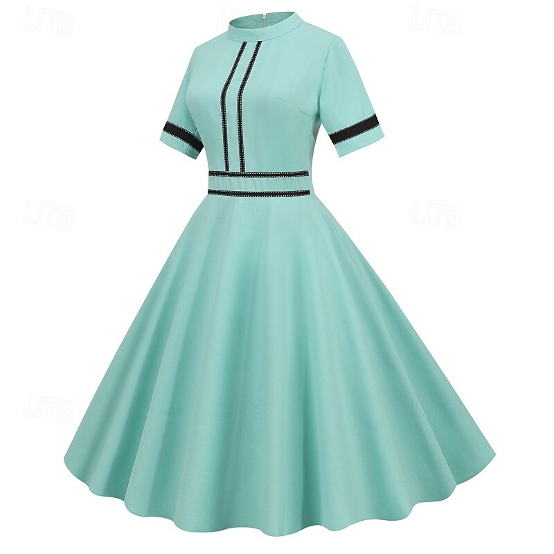 Elegant Klassisk Femtiotal Klänningar A-linje Dam alla hjärtans dag Fest Datum Tebjudning Vuxna Klänning Vår & sommar 2025 - $24.99 –P5