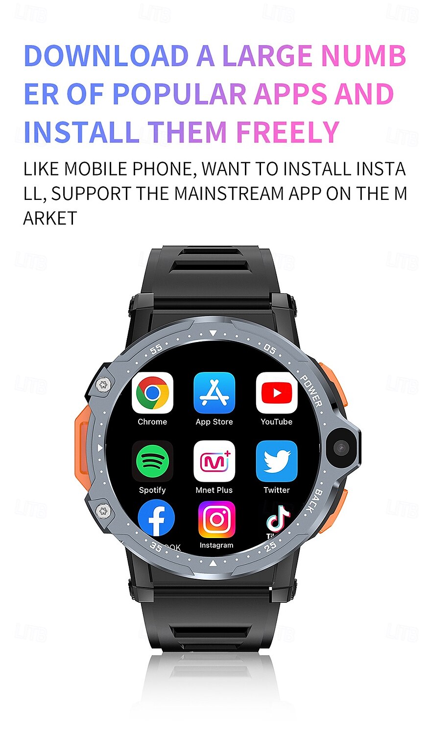 iMosi PG999 Smart Watch 1.54 inch 4G LTE Cellular Smartwatch Phone 4G Pedometer Call Reminder Heart Rate Monitor Compatible with Null Men GPS Long Standby Hands-Free Calls IP 67 43mm Watch Case 2025 - $94.99 –P5
