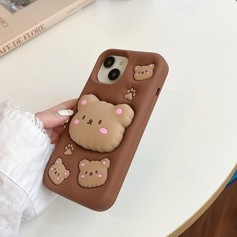 телефон Кейс для Назначение айфон 16 айфон 16 про айфон 16 про макс айфон 15 iPhone 15 Pro Max iPhone 14 Pro Max iPhone 13 12 Pro Max Кейс на заднюю панель со стендом Защита от удара Ретро Силикон 2025 - $16.99 –P11