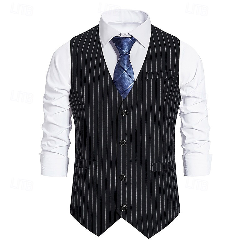 Velký Gatsby Gentleman Gangster Retro Řvoucí 20s 20. léta 20. století Úbory Kamizelka Panamský klobouk Sada příslušenství Pánské Kostým Retro Kostýmová hra Maturitní ples Festival Nákrčník Vánoce 2025 - $44.99 –P2