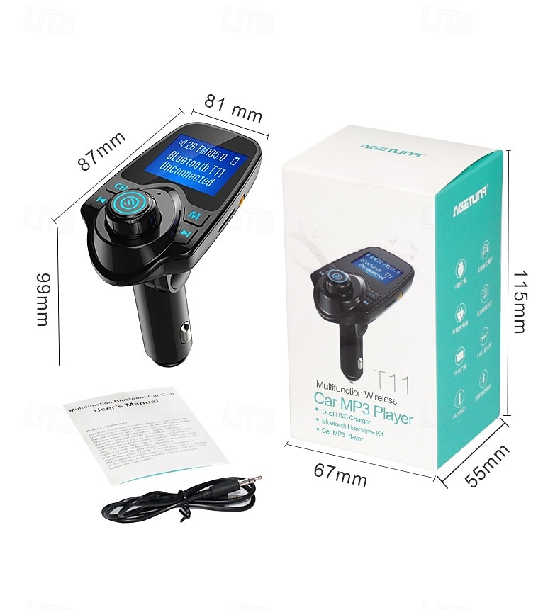 FM Transmitter AUX Audio Stereo Receiver Car MP3 Player Dual USB Car Charger Handfree BT 5.0 Car Kit 2025 - $43.99 –P10