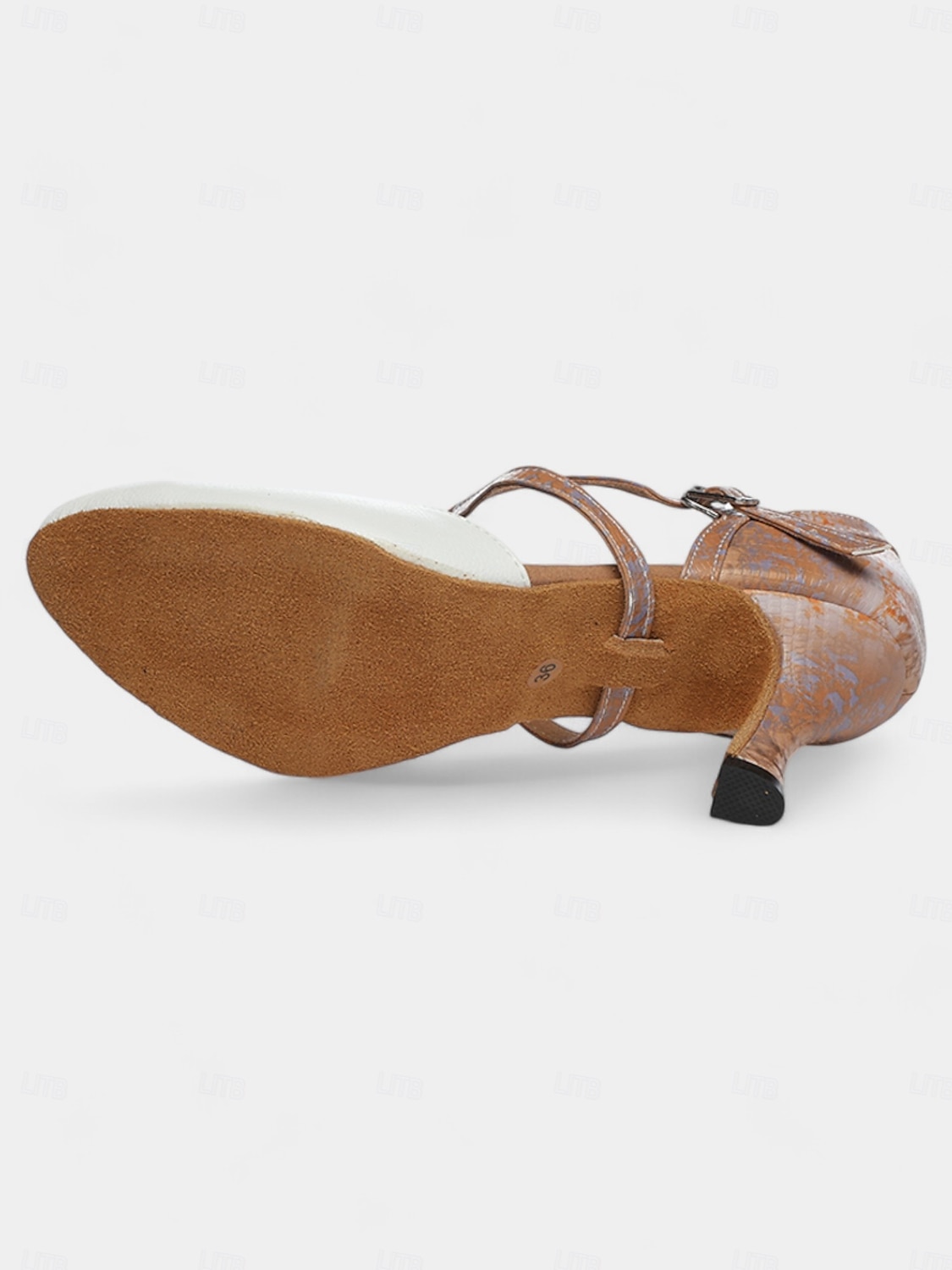 chaussures de danse latine classiques en cuir noir pour femmes avec semelle en daim souple et brides croisées | parfaites pour l'entraînement et les performances de 2025 ? $46.99 –P2