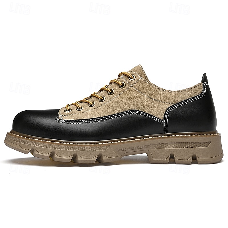 scarpe stringate in pelle sintetica e pelle scamosciata resistenti da uomo: calzature casual eleganti per l'uso quotidiano e all'aperto del 2025 a $28.99 –P7